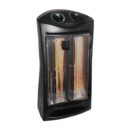 Living Zone 1500W Black Quartz Infrared Tower Heater with Thermostat