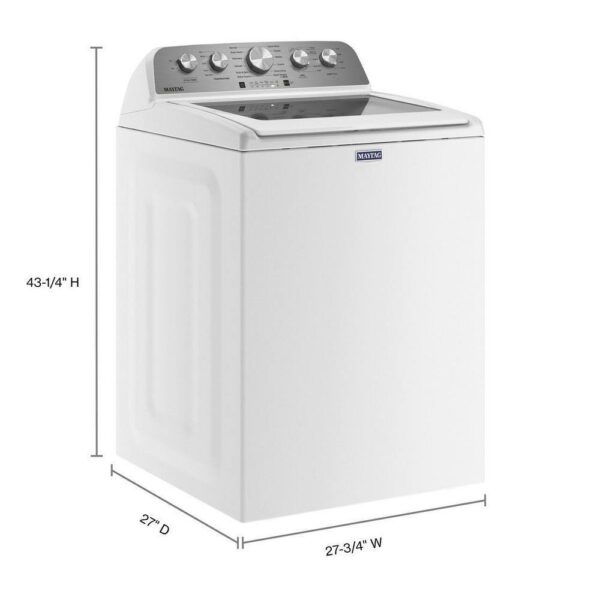 Maytag 4.8 cu. ft. Top Load Washer with Extra Power Boost, White - MVW5430MW - Image 2