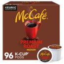 McCafé Premium Roast Medium Coffee Pods, 96 Count, 100% Arabica, Keurig K-Cup Compatible