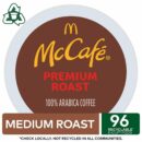 McCafé Premium Roast Medium Coffee Pods, 96 Count, 100% Arabica, Keurig K-Cup Compatible