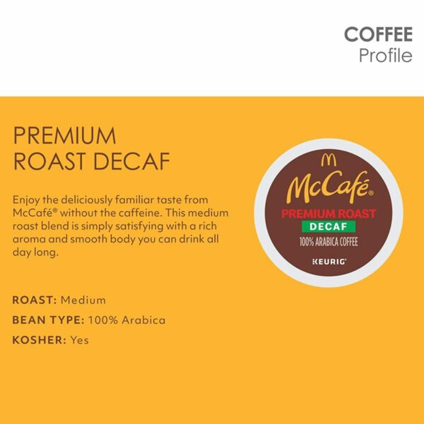 McCafe Decaf Medium Roast K-Cup Coffee Pods 84ct - 100% Arabica, Recyclable, Kosher - Image 2