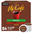 McCafe Decaf Medium Roast K-Cup Coffee Pods 84ct - 100% Arabica, Recyclable, Kosher