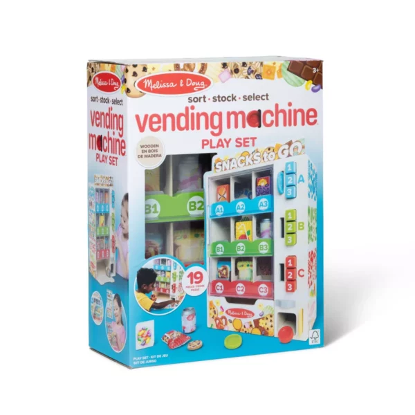 Melissa & Doug Wooden Vending Machine Play Set, 17-Piece Interactive Toy for Ages 3-6 - Image 3