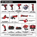 Milwaukee M18 18V Cordless 10-Tool Combo Kit with Batteries & Charger