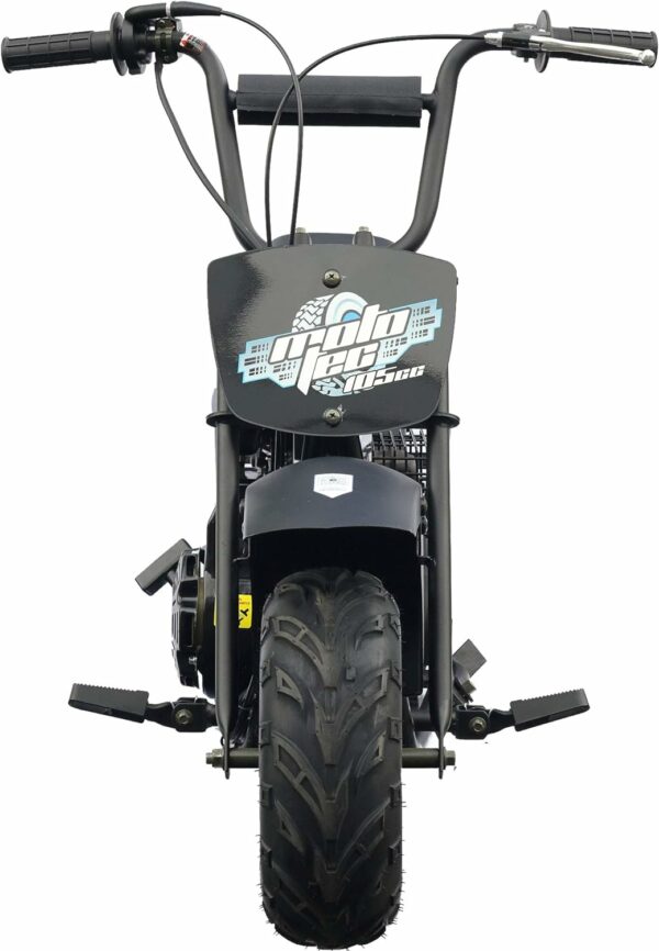MotoTec 105CC 3.5HP Mini Bike - Black, Alloy Steel, 23mph Speed, Distance Monitor, 185lbs Capacity, Model KN110-A - Image 4