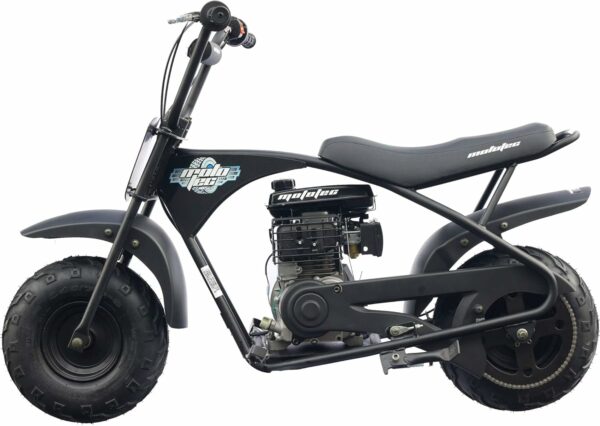 MotoTec 105CC 3.5HP Mini Bike - Black, Alloy Steel, 23mph Speed, Distance Monitor, 185lbs Capacity, Model KN110-A - Image 3