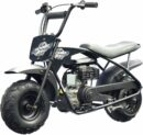 MotoTec 105CC 3.5HP Mini Bike - Black, Alloy Steel, 23mph Speed, Distance Monitor, 185lbs Capacity, Model KN110-A