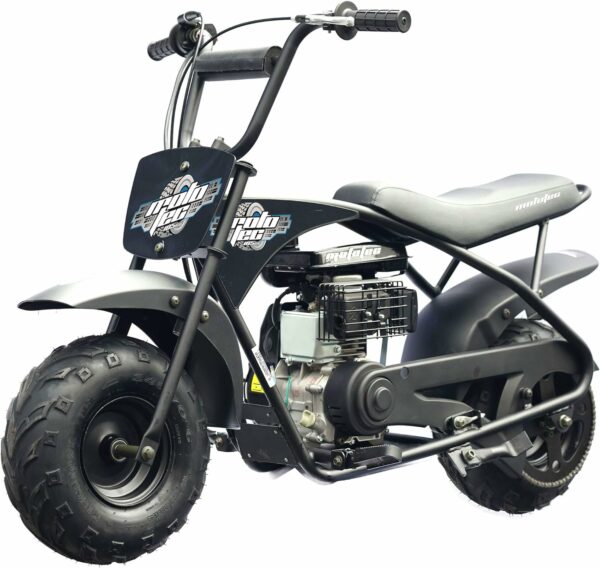MotoTec 105CC 3.5HP Mini Bike - Black, Alloy Steel, 23mph Speed, Distance Monitor, 185lbs Capacity, Model KN110-A