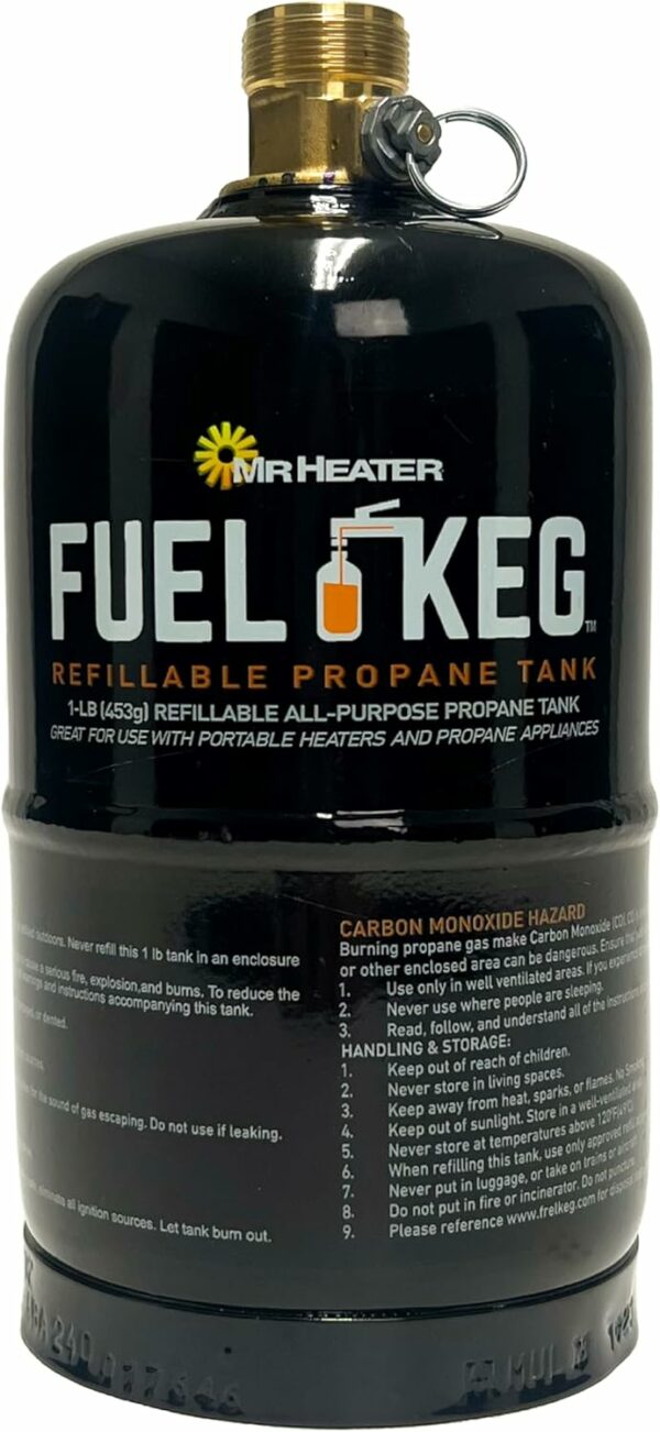 Mr. Heater Refillable 1 lb Propane Tank, DOT Certified, Portable, Eco-Friendly