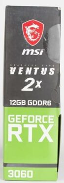 MSI GeForce RTX 3060 12GB GDDR6 Gaming Graphics Card, PCIe 4.0, HDMI/DP, Ray Tracing