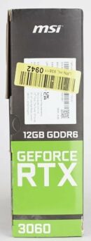 MSI GeForce RTX 3060 12GB GDDR6 Gaming Graphics Card, PCIe 4.0, HDMI/DP, Ray Tracing