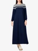 Mulvari Women's Color Block Long Sleeve Dress A5 - Stylish & Comfortable