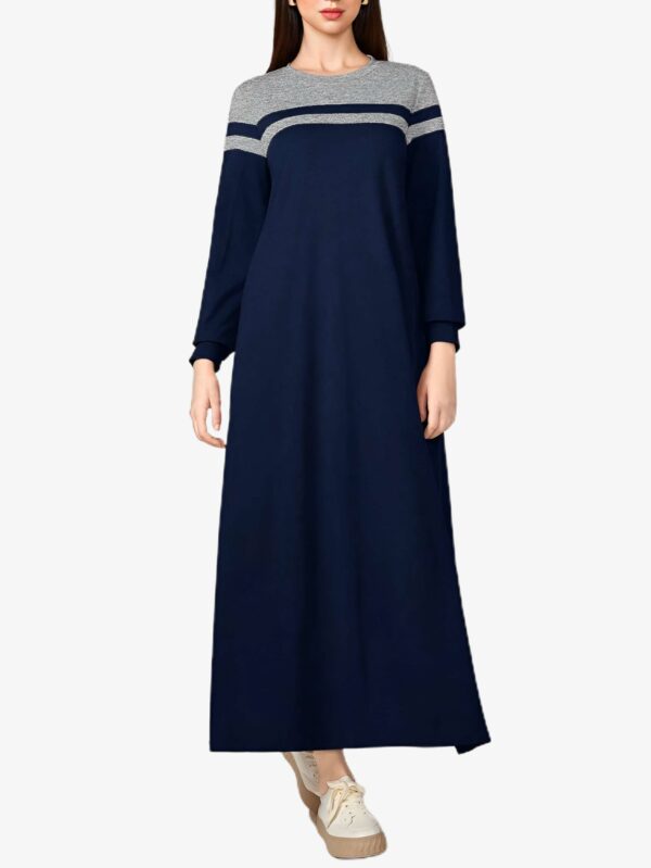 Mulvari Women's Color Block Long Sleeve Dress A5 - Stylish & Comfortable - Image 2