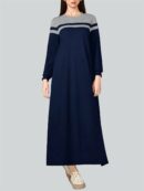 Mulvari Women's Color Block Long Sleeve Dress A5 - Stylish & Comfortable