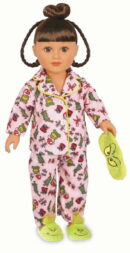 My Life As 18" Poseable Doll - Grinch Sleepover, Brunette, Pajama Set, Brown Eyes