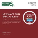 Newman's Own Organics Special Blend Coffee K-Cup Pods, Medium-Dark Roast, USDA Organic, Fair Trade, 100ct