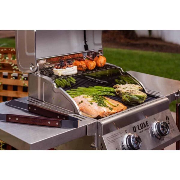 Nexgrill Deluxe 2-Burner Gas Grill, Red, 28,000 BTUs, Stainless Steel, Convertible to Natural Gas - Image 10