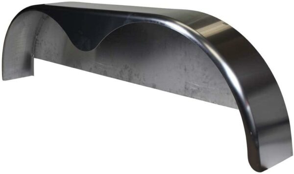 USA-Made Tandem Axle Steel Trailer Fender 72"x10.75" 2-Pack with Back Plate, 16 Gauge - Image 3