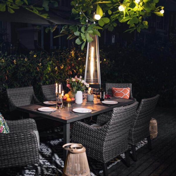Nuu Garden Propane Patio Heater, 48,000 BTU, Black, Heat-Focusing, with Wheels - Image 5