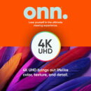 onn. 50" 4K UHD LED Roku Smart TV with HDR, Voice Control, 60Hz, VESA, 3 HDMI Ports