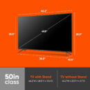 onn. 50" 4K UHD LED Roku Smart TV with HDR, Voice Control, 60Hz, Multiple Ports, VESA Compatible