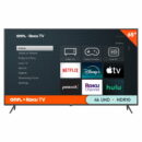 onn. 65" 4K UHD LED Roku Smart TV with HDR, 60Hz, VESA Mount, 3 HDMI Ports, Smart Home Compatible