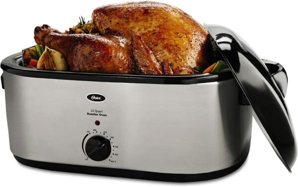 Oster 22-Quart Stainless Steel Roaster Oven with Adjustable Temperature & Removable Pan - Image 5