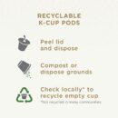 Peet's Coffee Decaf House Blend Dark Roast K-Cup Pods, 88 Count, 100% Arabica, Compatible with Keurig Brewers
