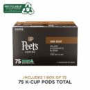 Peet's Coffee Major Dickason's Blend Dark Roast K-Cup Pods, 75 Count, Arabica, Keurig Compatible