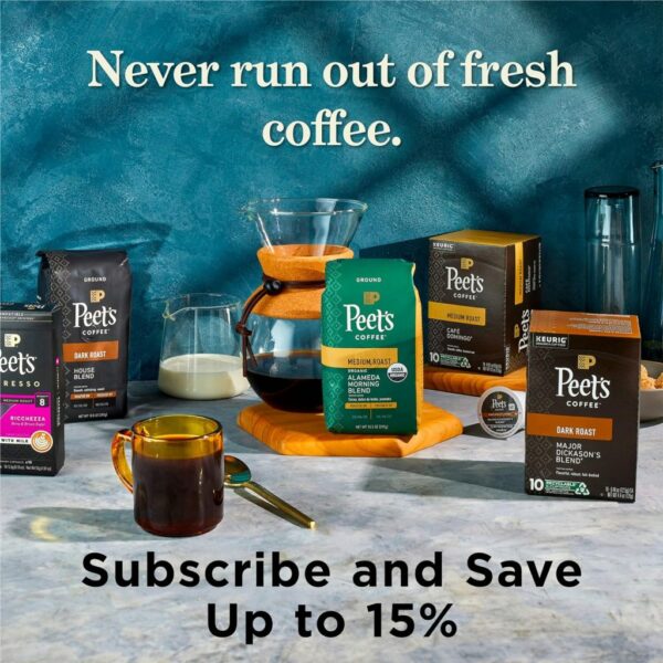 Peet's Coffee Major Dickason's Blend Dark Roast K-Cup Pods, 75 Count, Arabica, Keurig Compatible - Image 3