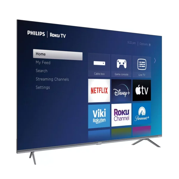 Philips 55" 4K QLED Roku Smart TV with Dolby Vision, HDR10, Alexa & Google Assistant Compatible - Image 2
