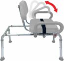 Platinum Health Carousel Sliding Shower Chair, Blue Aluminum, Swivel Padded Seat, 300 lb Capacity