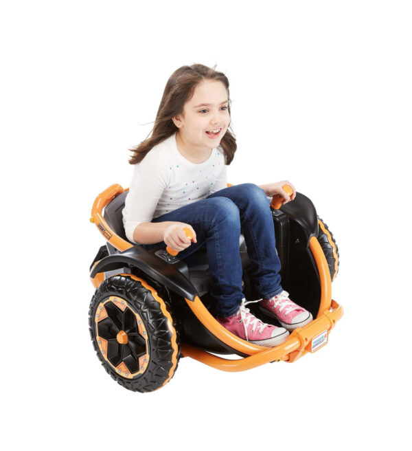 Power Wheels Wild Thing Electric Ride-On Vehicle, Dual Joystick, 360 Spins, Rugged Tires, Up to 5 mph, Orange