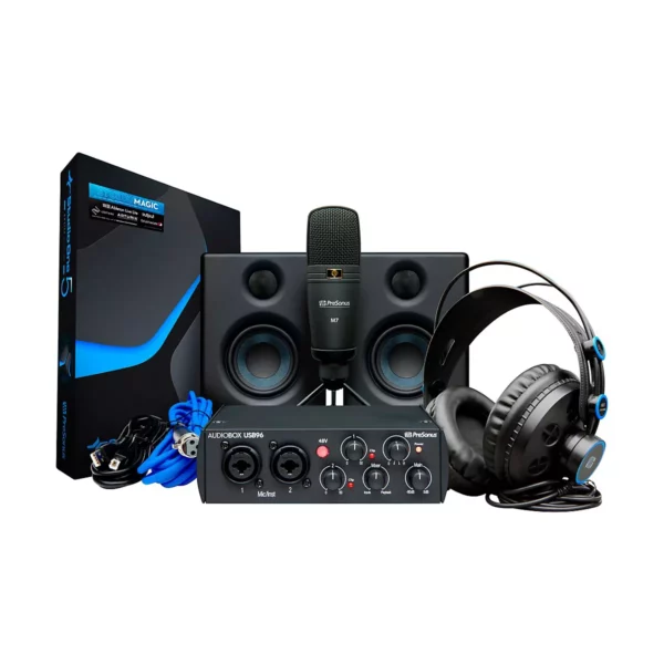 PreSonus AudioBox Studio Ultimate 25th Anniversary Bundle with USB Interface, Monitors, Headphones, Microphone & Software