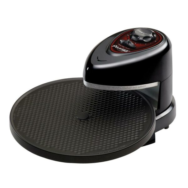 Presto Pizzazz Plus 1235W Rotating Pizza Oven with Timer, Non-Stick Surface, Black