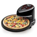 Presto Pizzazz Plus 1235W Rotating Pizza Oven with Timer, Non-Stick Surface, Black