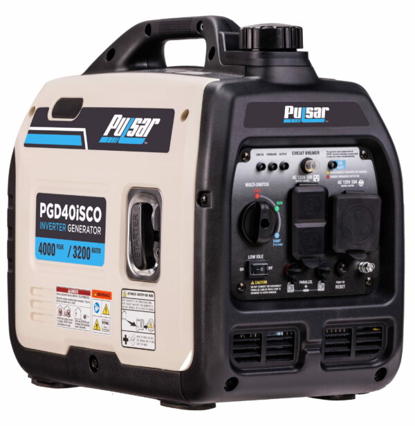 Pulsar 4000W Quiet Inverter Generator with CO Sentry, Portable & Safe for Electronics