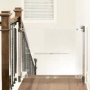 Qdos Crystal Clear Acrylic Baby Safety Gate, 30.7" Height, Fits 29.5"-39.8" Openings, Hardware Mounted, ASTM Certified