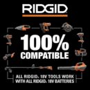 RIDGID 18V Brushless Cordless Leaf Blower R01601K with 6.0Ah Battery, 510 CFM, 130 MPH