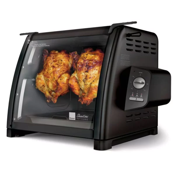 Ronco Modern Rotisserie Oven, Large Capacity, Self-Basting, Stainless Steel, Black