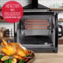 Ronco Modern Rotisserie Oven, Large Capacity, Self-Basting, Stainless Steel, Black