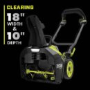 RYOBI 40V HP Brushless 18" Cordless Snow Blower with 6.0 Ah Battery & Charger
