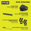 RYOBI 40V HP Brushless 18" Cordless Snow Blower with 6.0 Ah Battery & Charger