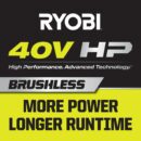 RYOBI 40V HP Brushless 18" Cordless Snow Blower with 6.0 Ah Battery & Charger