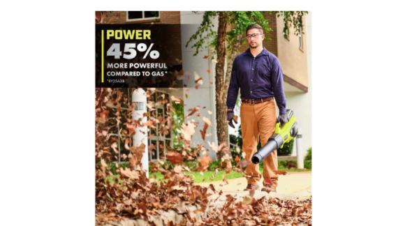 RYOBI 40V HP Brushless Cordless Leaf Blower, 730 CFM, 190 MPH, 2x 4.0 Ah Batteries & Charger, 57 dB Quiet - Image 6