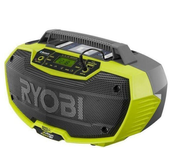 Ryobi One+ P746 18V Bluetooth Radio with Dual Power & USB Charging Port - Image 3