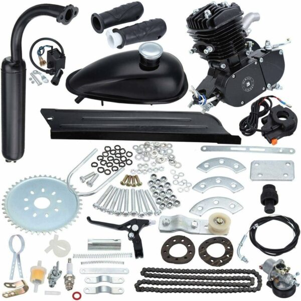 Sange 50cc 2-Stroke Bicycle Engine Kit, Air-Cooled, Black - Motorized Bike Conversion for 26" & 28" V-Frame Bicycles