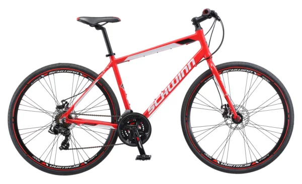 Schwinn Kempo Men's Hybrid Bike, 21-Speed, 700c Aluminum Frame, Red - Image 2