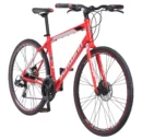 Schwinn Kempo Men's Hybrid Bike, 21-Speed, 700c Aluminum Frame, Red