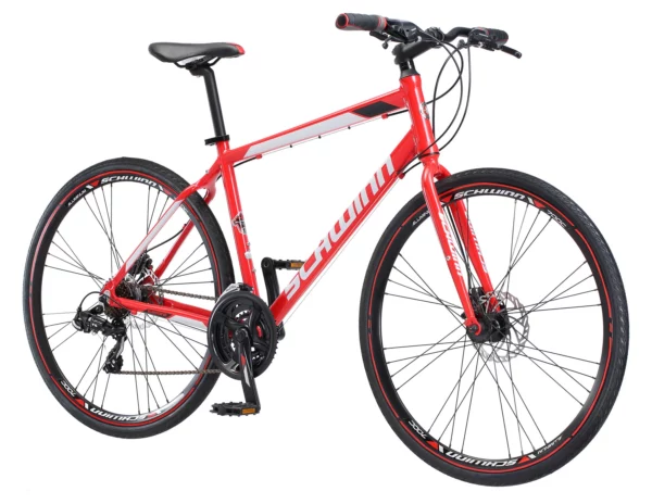 Schwinn Kempo Men's Hybrid Bike, 21-Speed, 700c Aluminum Frame, Red - Image 3